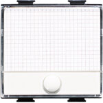 Pulsante  10A con targa portanome illuminabile matix Bticino