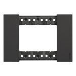 Placca Living Now 3 moduli nero Bticino