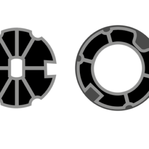 Adattatore e corona per rullo ogiva da 78 per tende da sole