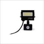 Faretto led con sensore nero duralamp 15w