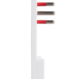 Spina ultrapiatta 16A 2P+T, piegata a 90° bianco